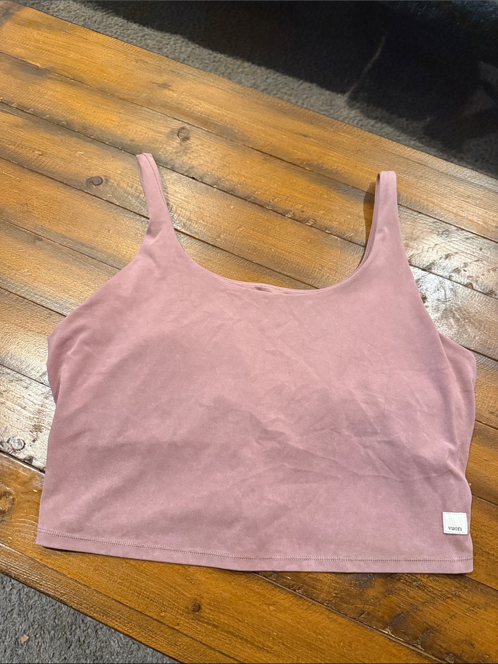 Vuori Dusty Rose Crop Tank
